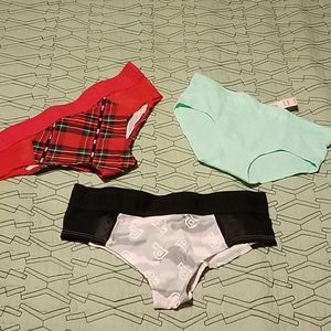 VICTORIAS SECRET PINK Panty Bundle XS (3 pcs)